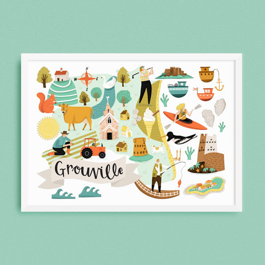 Grouville Map - Jersey