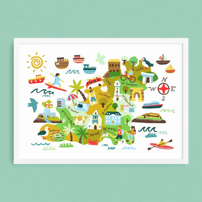 Guernsey Map Print - Lauren Radley