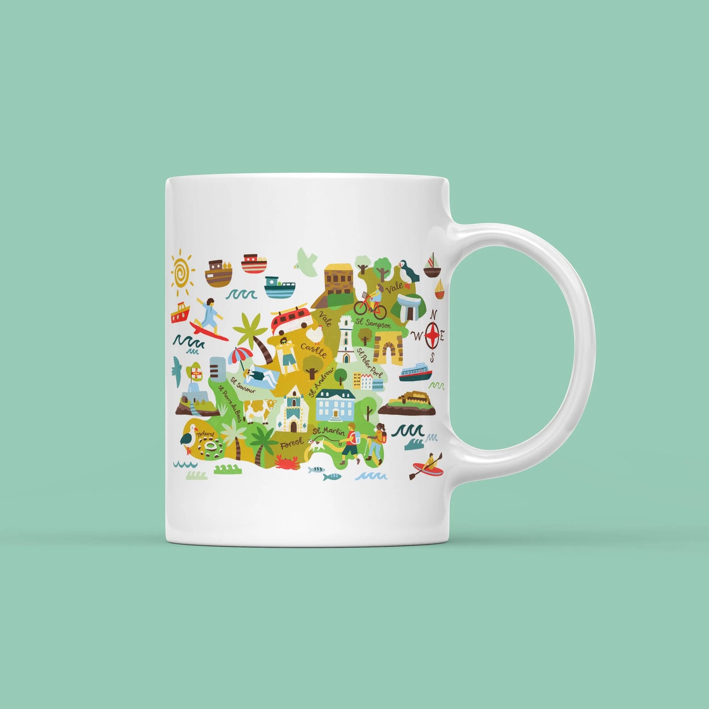 Guernsey Map Mug