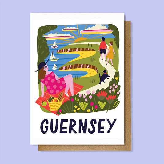 Guernsey Travel Poster Card Lauren Radley