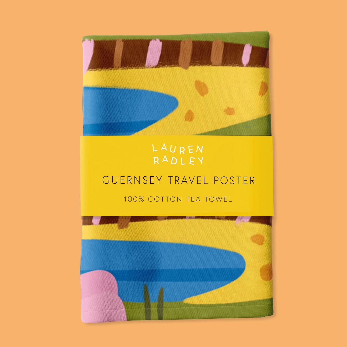 Guernsey Travel Poster Tea Towel