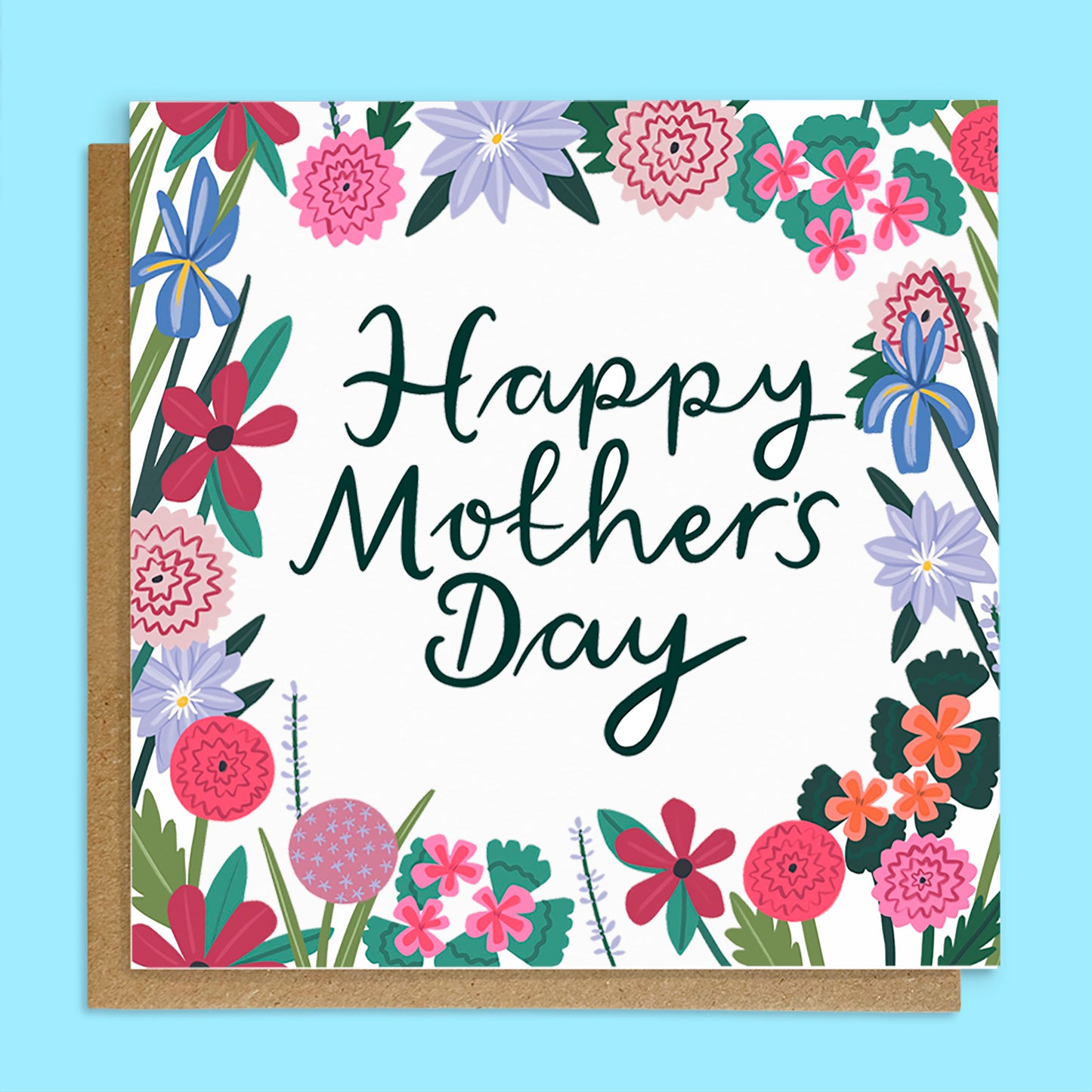 Floral Wreath Mothers Day Card