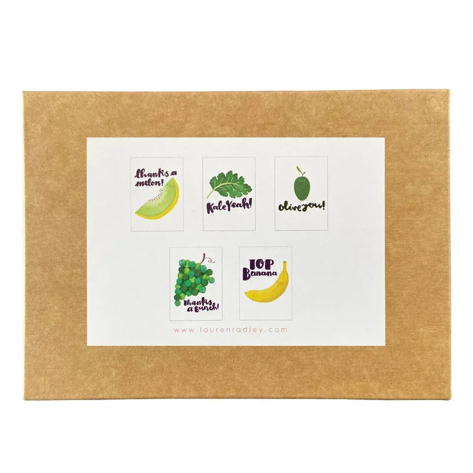 Happy Vegetables Notecard Box Set - Lauren Radley