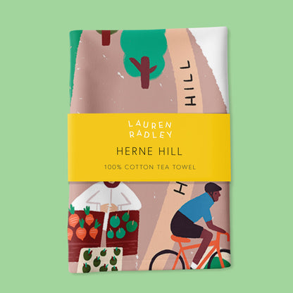 Herne Hill - London Map Tea Towel