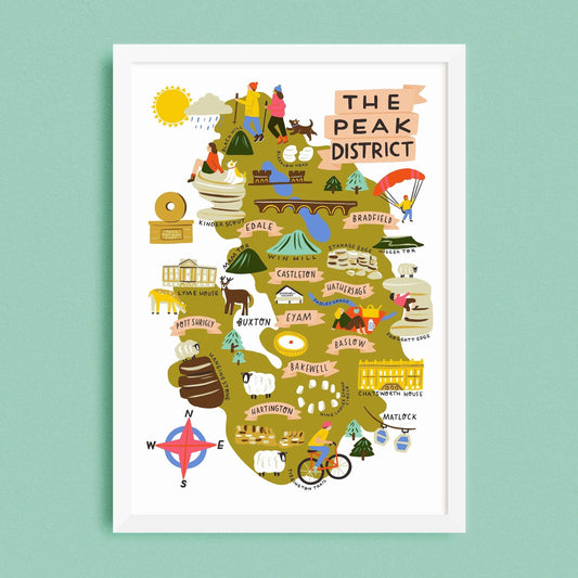 Peak District Map Print Lauren Radley