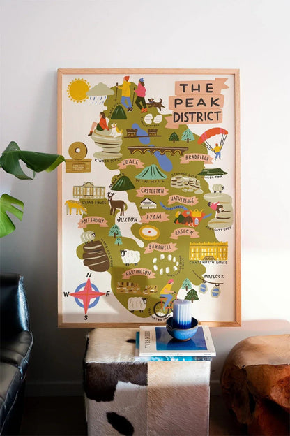 Peak District Map Print Lauren Radley
