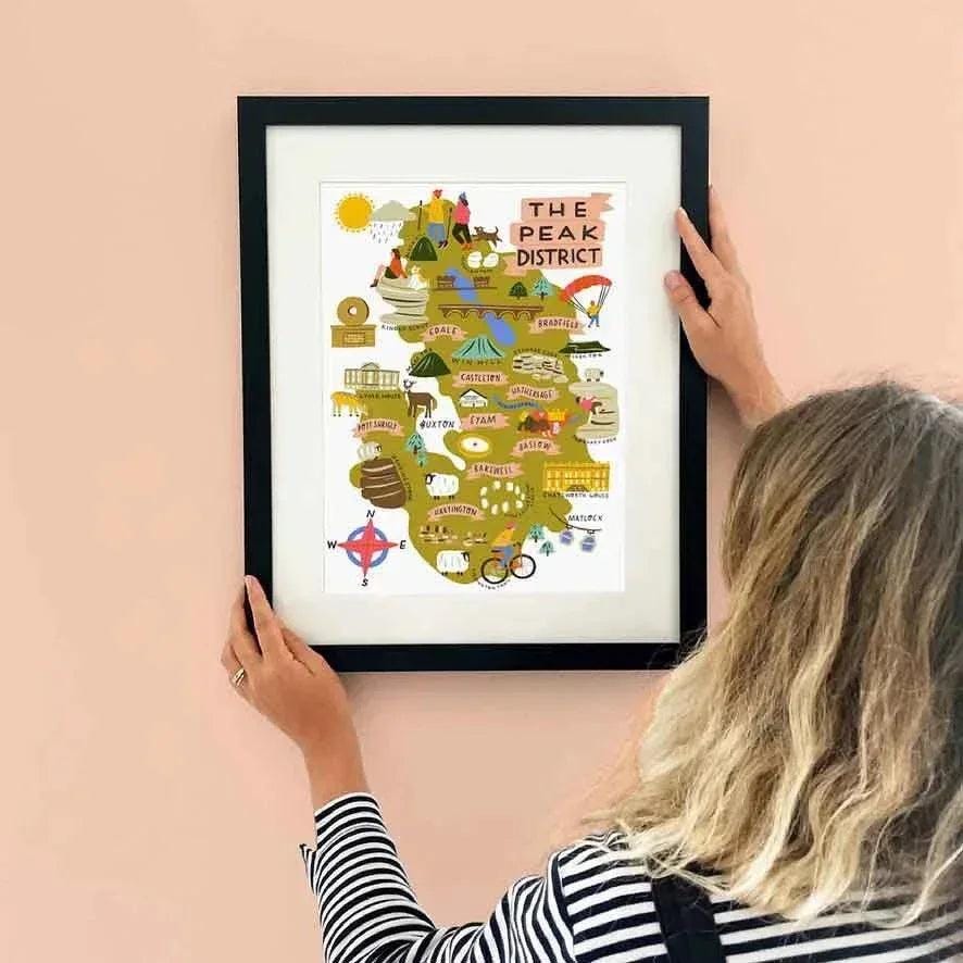 Peak District Map Print Lauren Radley