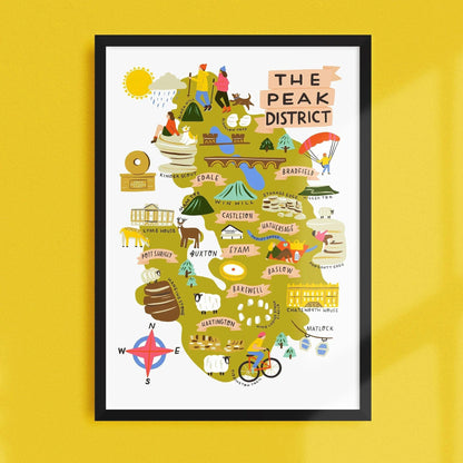 Peak District Map Print Lauren Radley