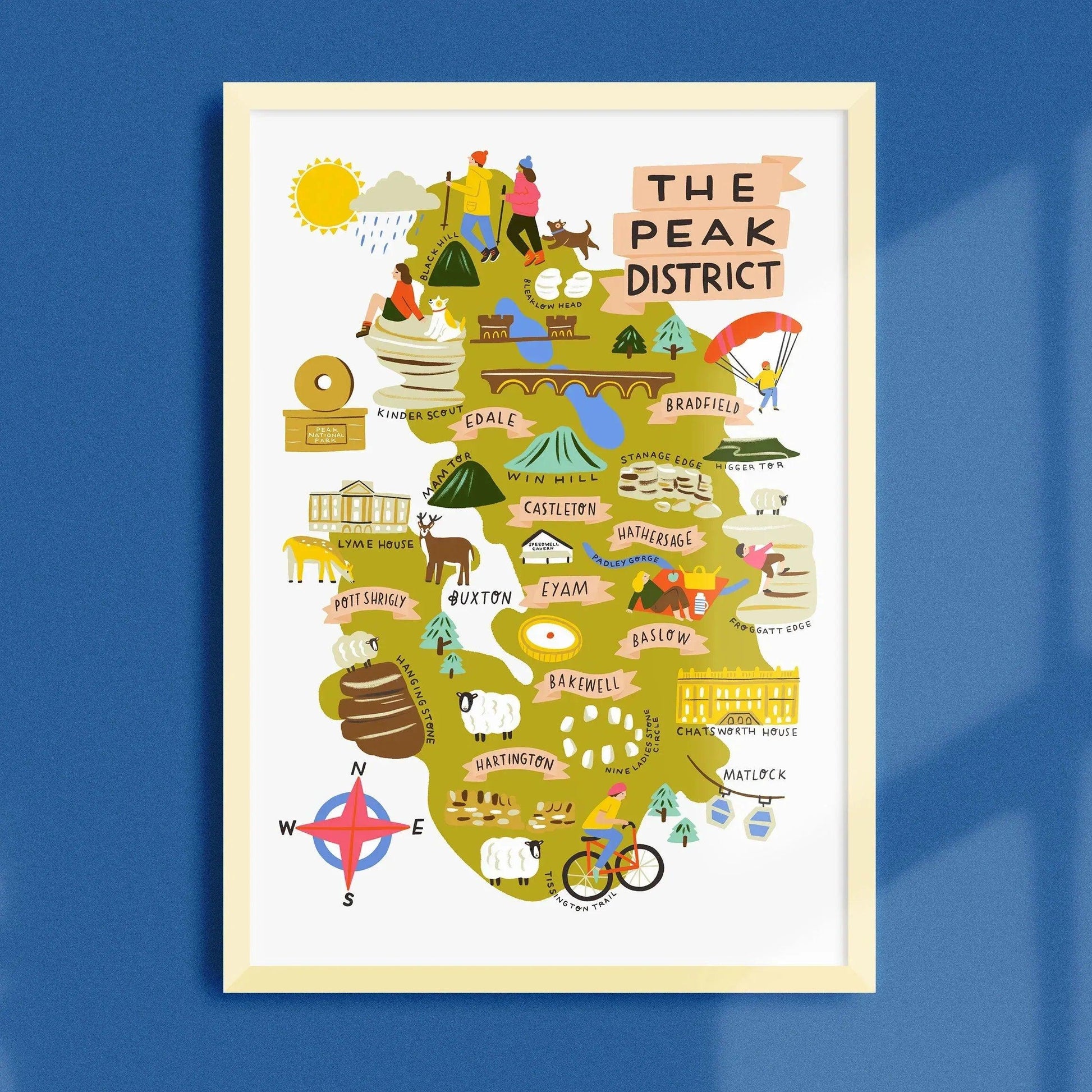 Peak District Map Print Lauren Radley