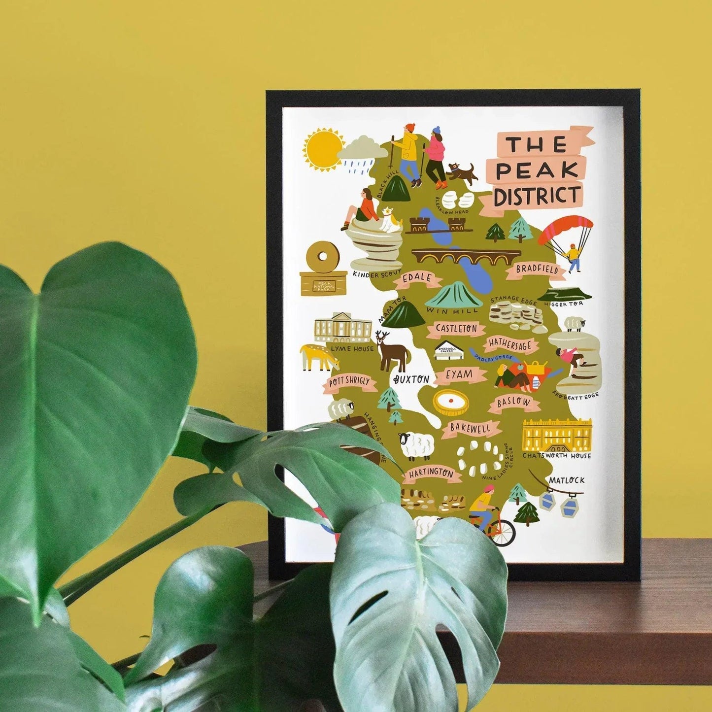 Peak District Map Print Lauren Radley