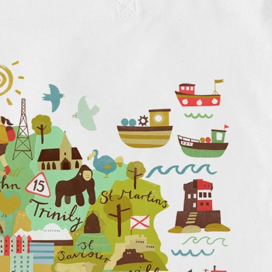 Jersey Map Shopper Bag