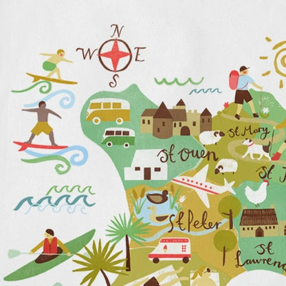 Jersey Map Shopper Bag