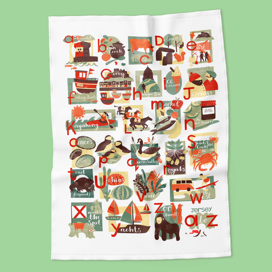 Jersey A-Z Tea Towel