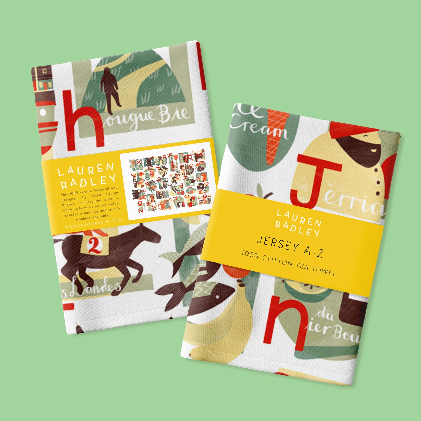 Jersey A-Z Tea Towel