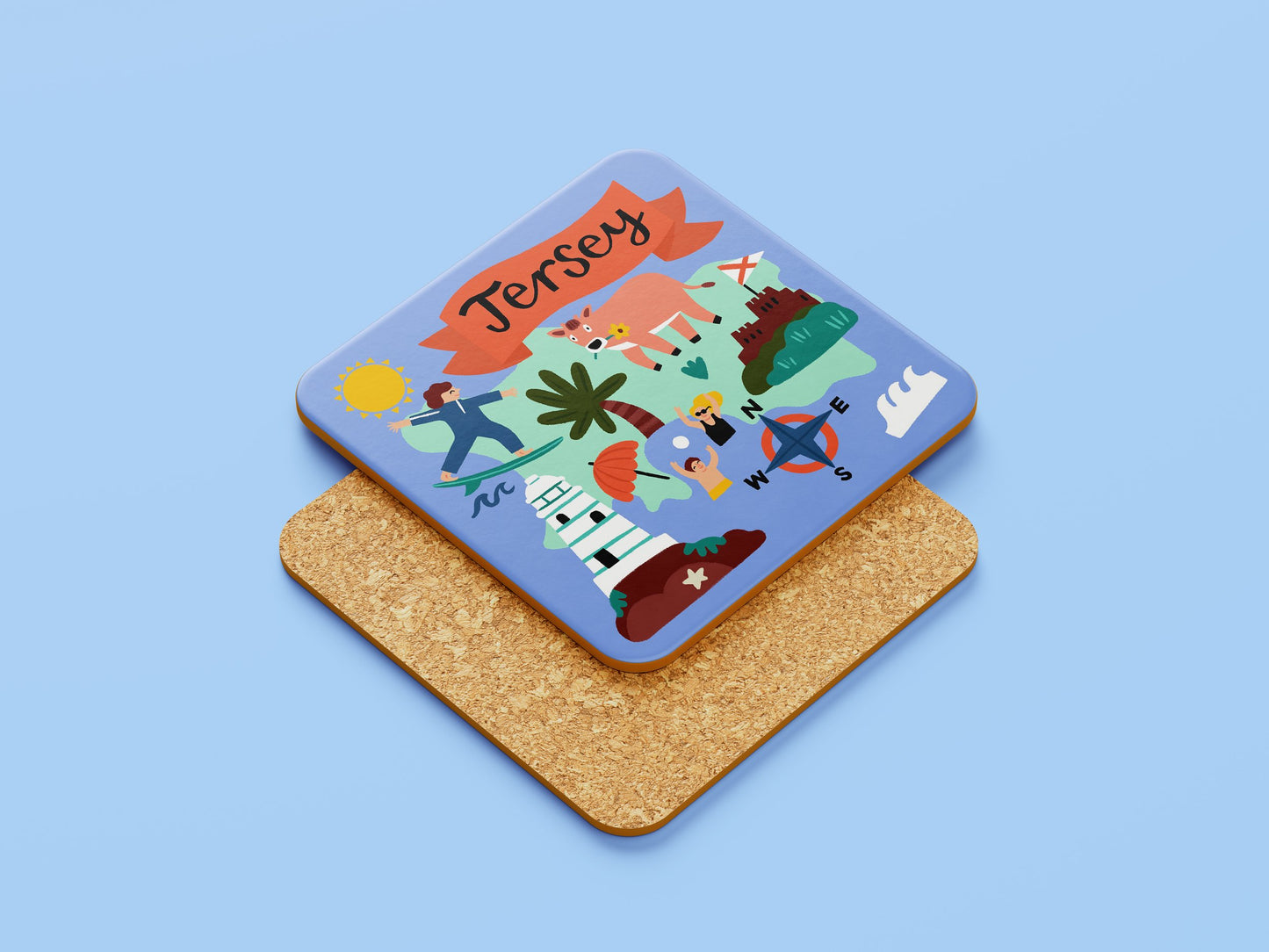 Jersey Map Coaster