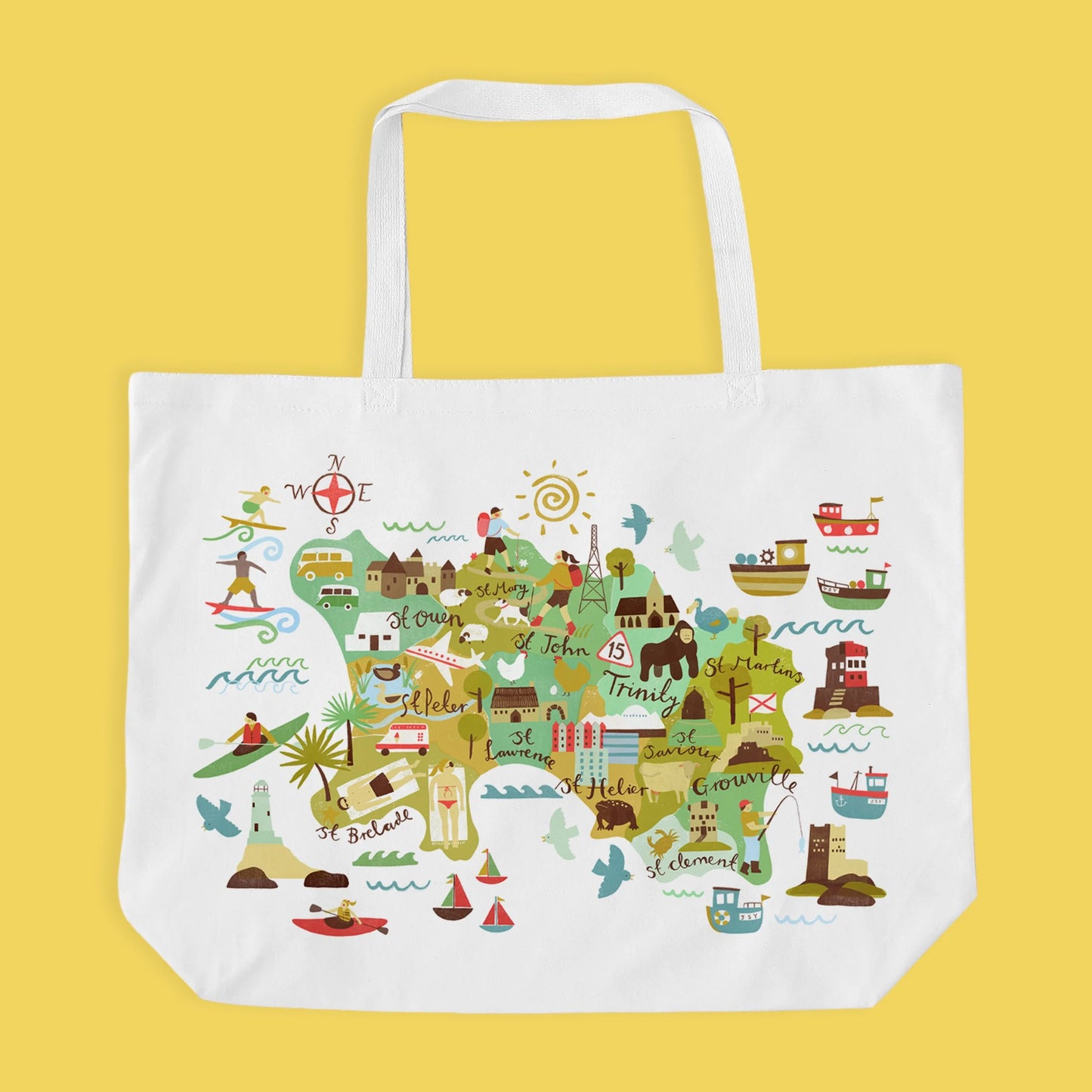 Jersey Map Shopper Bag