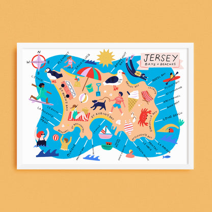 Jersey Bays and Beaches Swimming Map