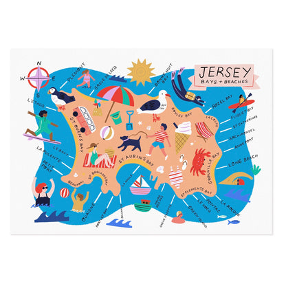 Jersey Bays and Beaches Swimming Map