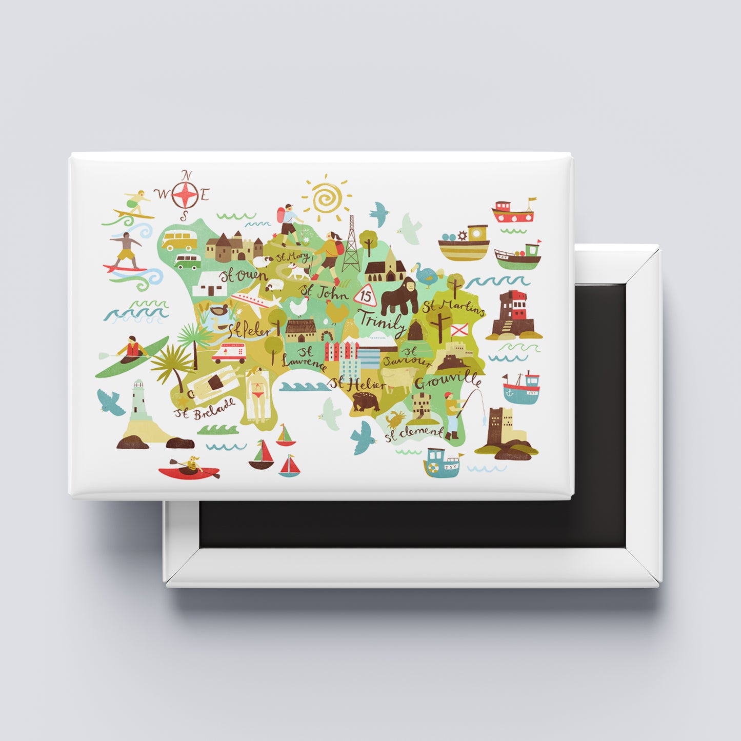 Jersey Map Magnet