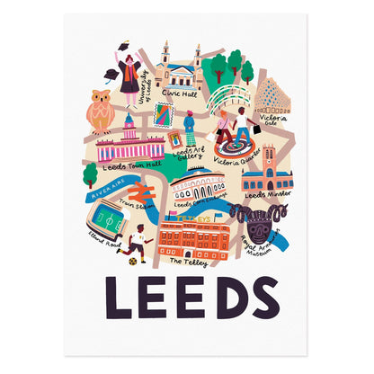 Leeds Map Print Lauren Radley