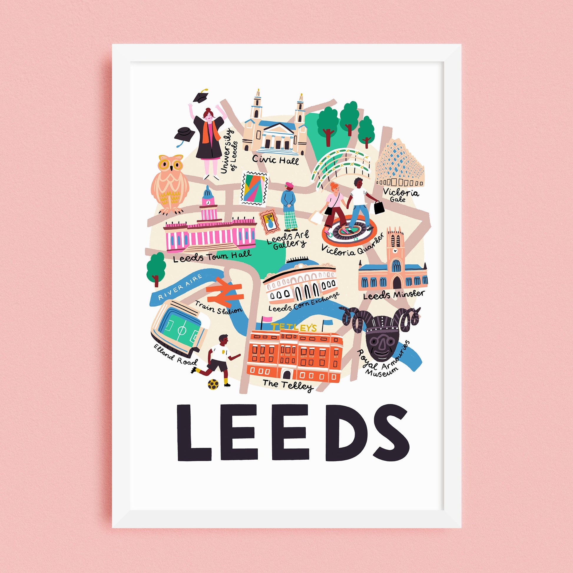 Leeds Map Print Lauren Radley