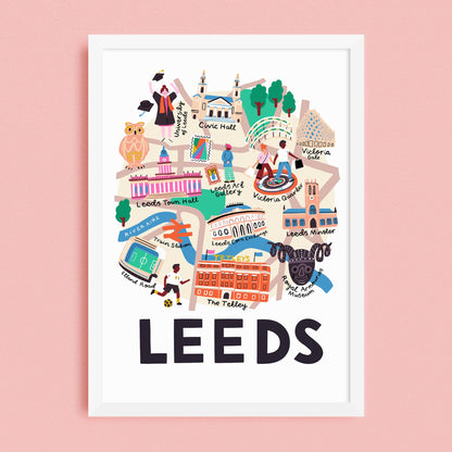 Leeds Map Print Lauren Radley
