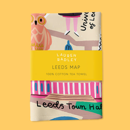 Leeds Map Tea Towel