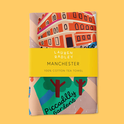 Manchester Map Tea Towel