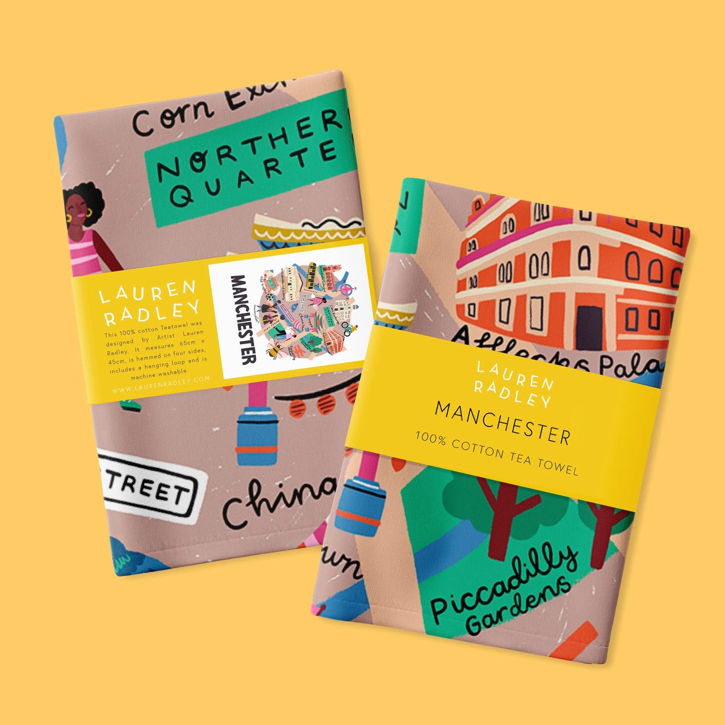 Manchester Map Tea Towel