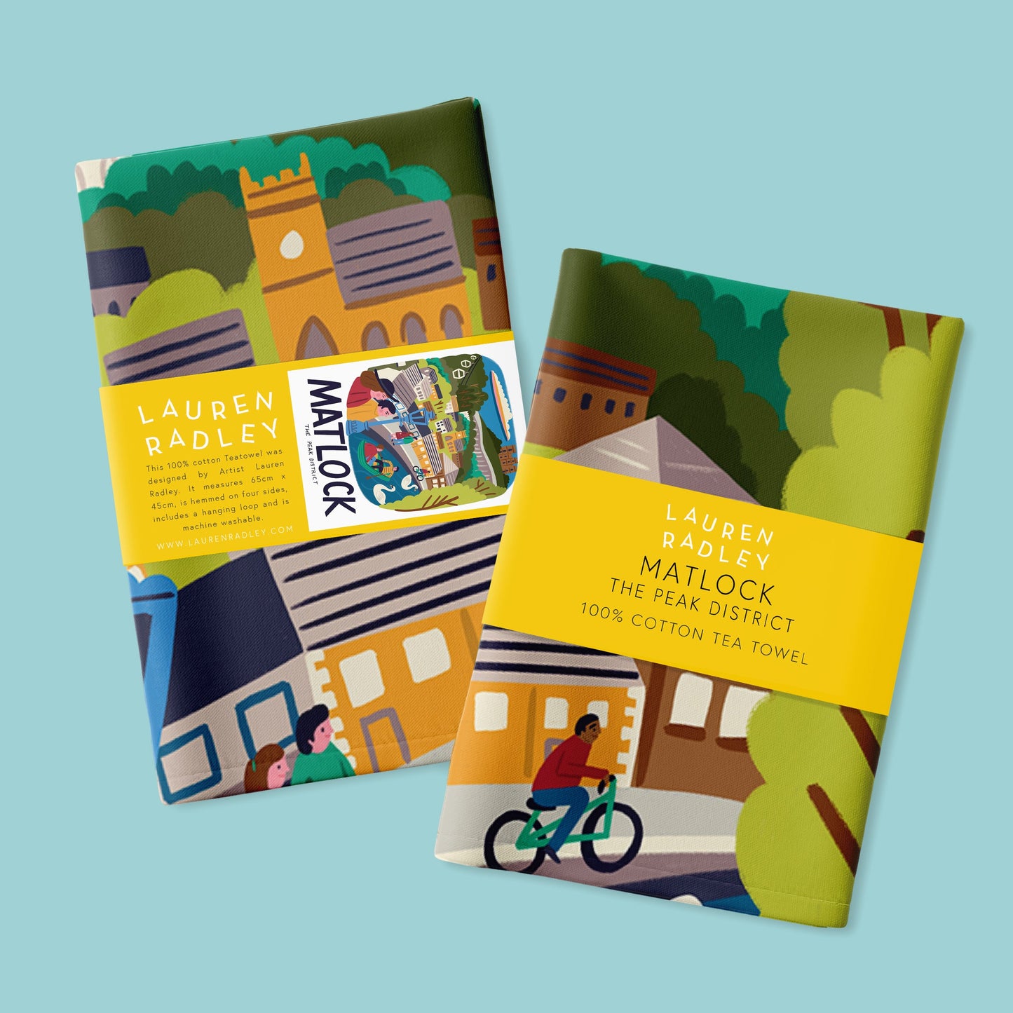 Matlock Travel Poster Tea Towel Lauren Radley