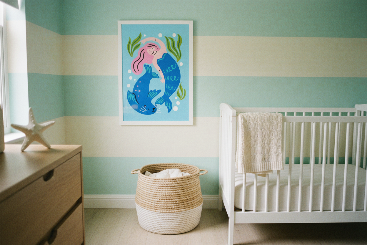 Mermaid Print - Seaside Nursery