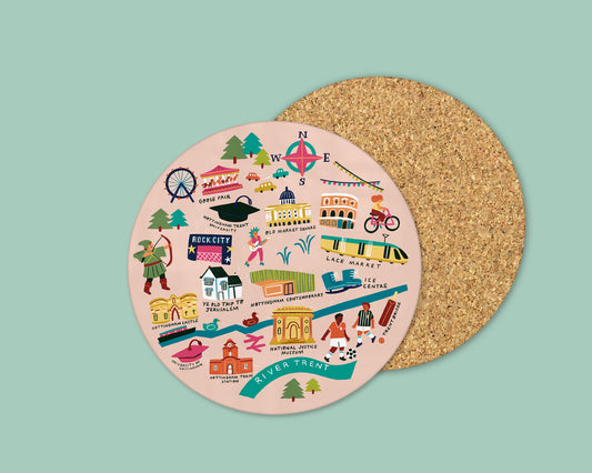 Nottingham Map Coaster