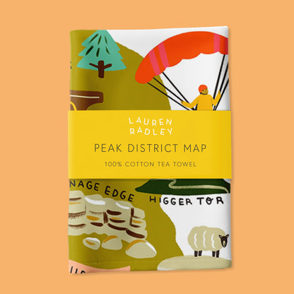Peak District Map Tea Towel