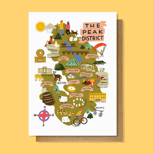 Peak District Map Card