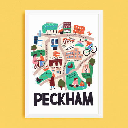 Peckham Map Print Lauren Radley