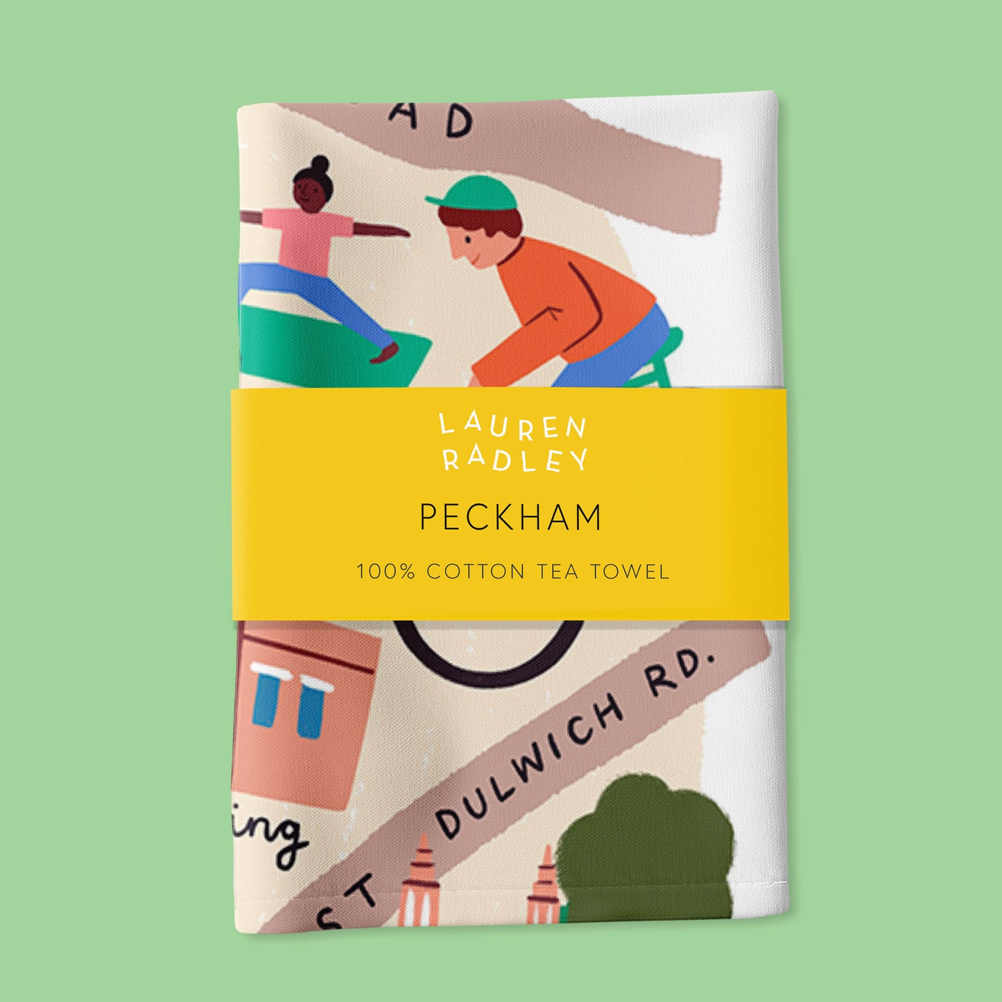 Peckham - London Map Tea Towel