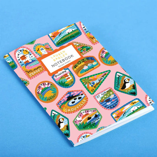 Pink Jersey Patches Pattern Notebook