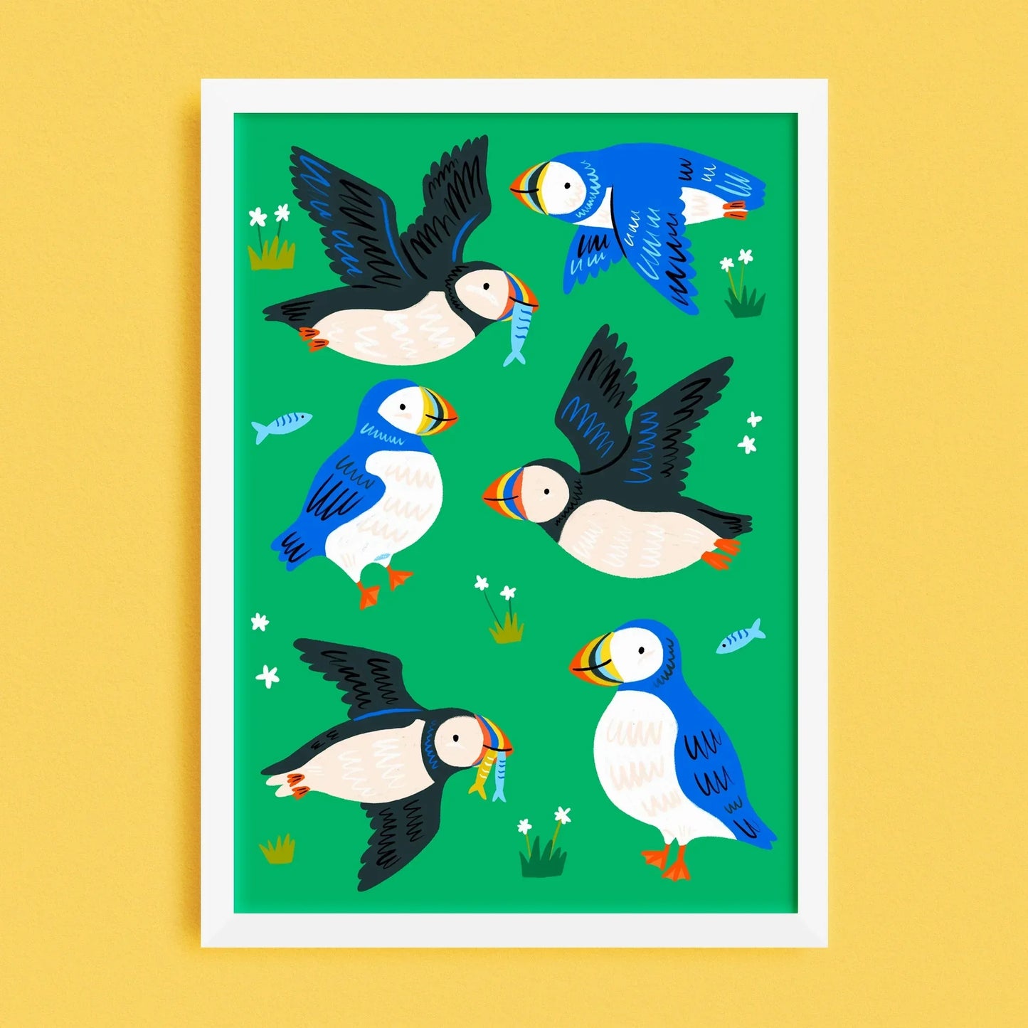 Puffins Print Lauren Radley
