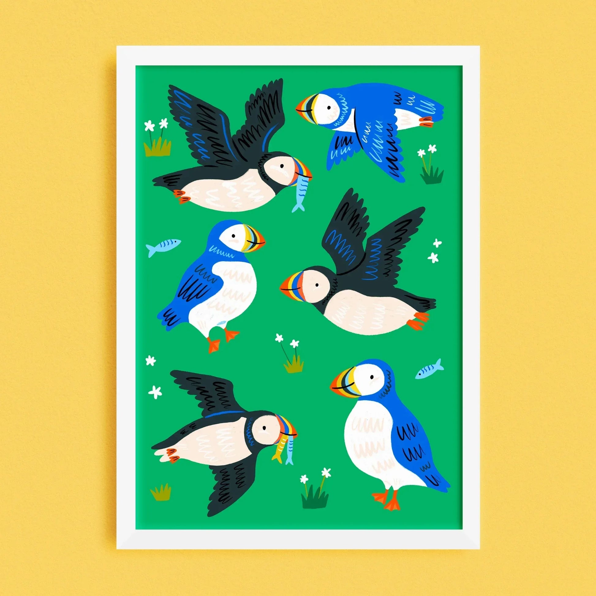 Puffins Print Lauren Radley