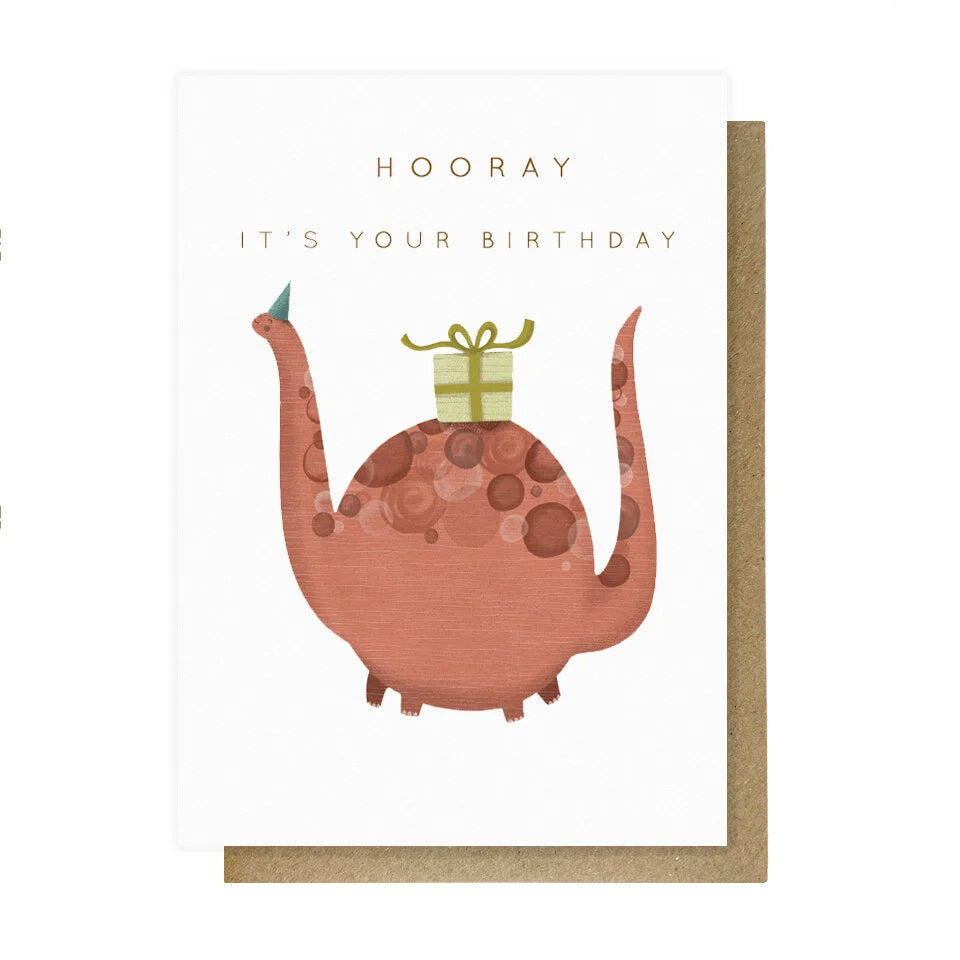 Red Dinosaur Card
