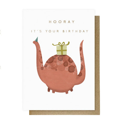 Red Dinosaur Card