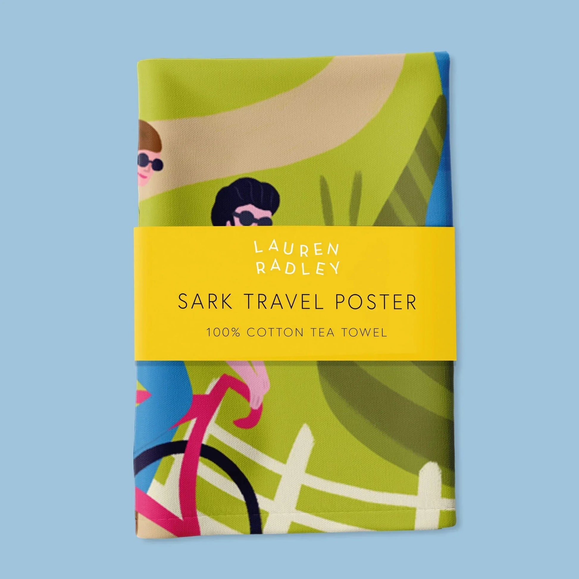 Sark Travel Poster Tea Towel Lauren Radley