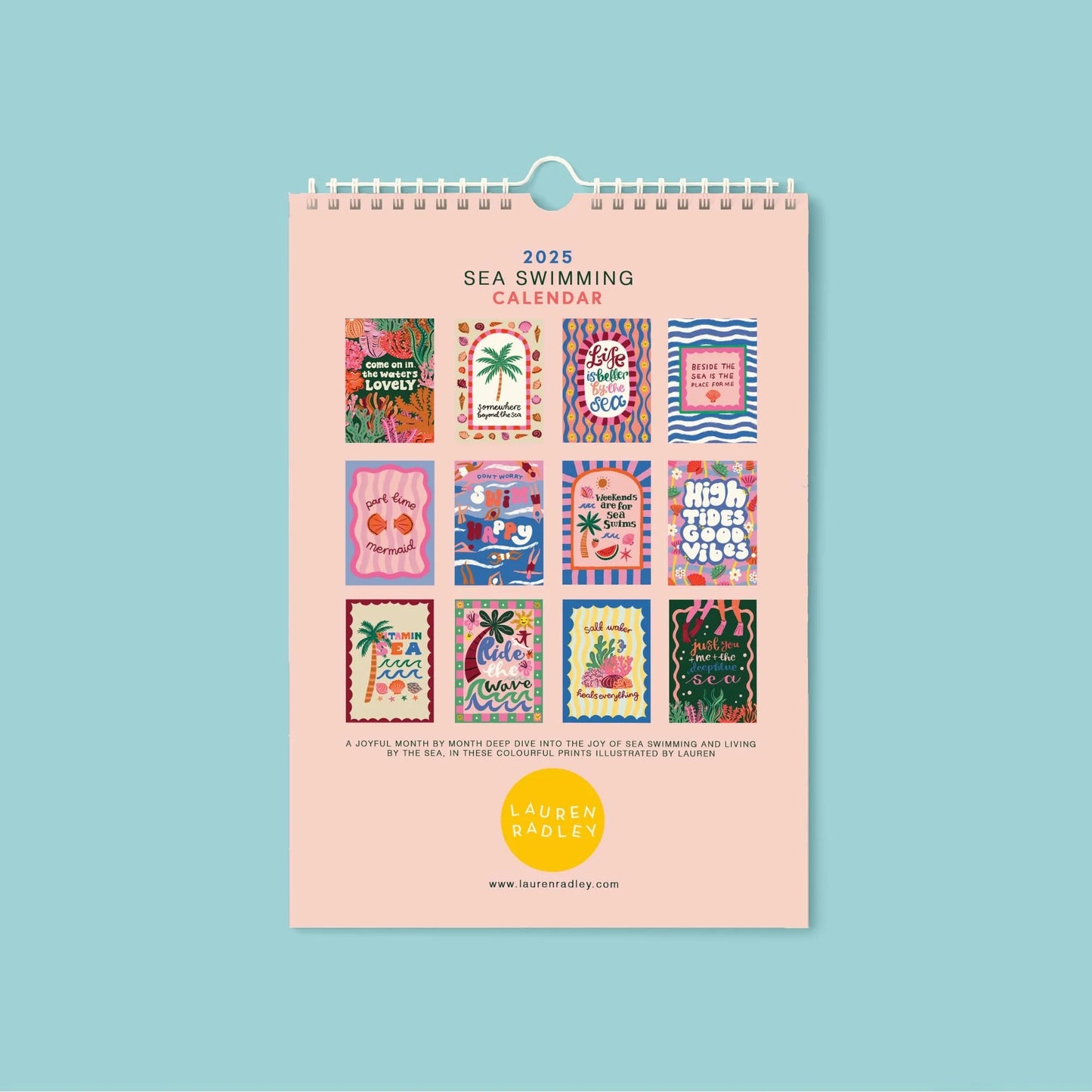 Sea Swimming 2026 Wall Calendar