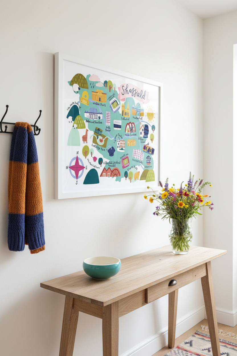 Sheffield Map Print – Hallway
