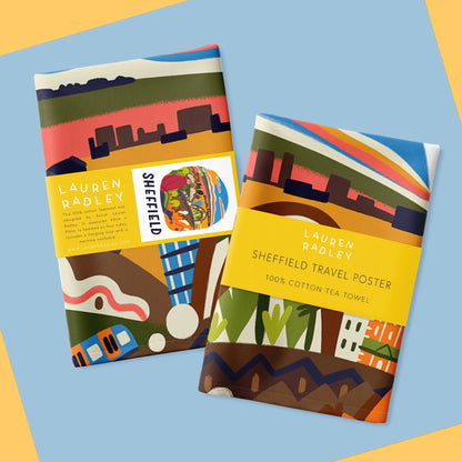 Sheffield Travel Poster Tea Towel