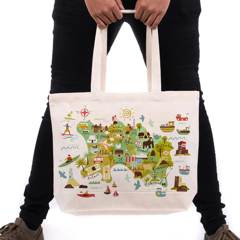 Jersey Map Shopper Bag