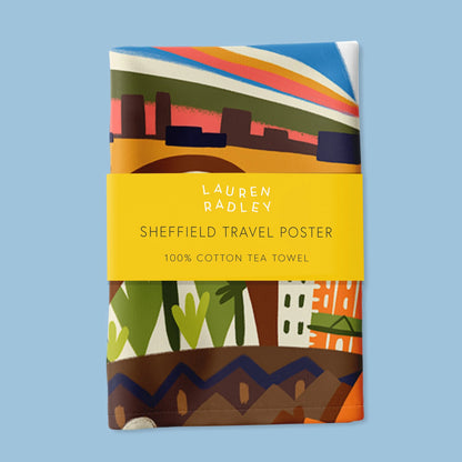 Sheffield Travel Poster Tea Towel