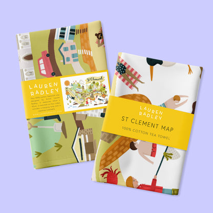 St Clement Map Tea Towel