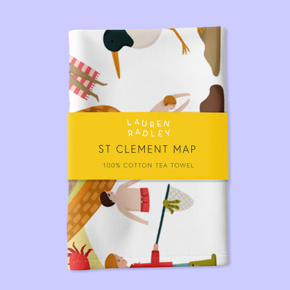 St Clement Map Tea Towel