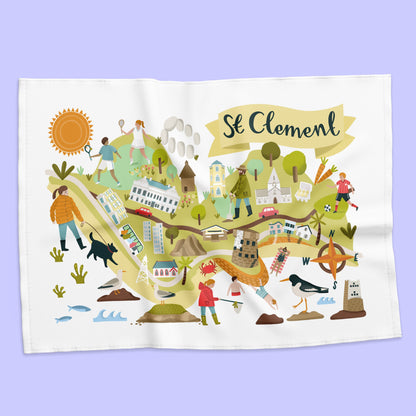 St Clement Map Tea Towel